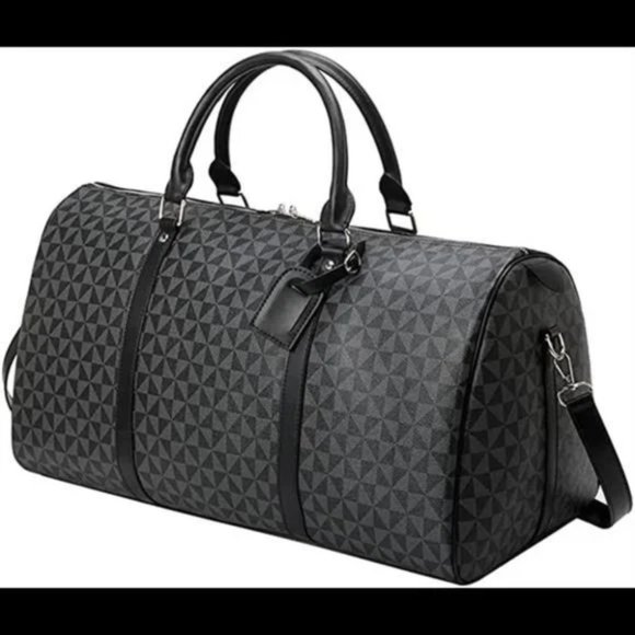 Men's Travel Duffel Bag Leather Large Capacity Weekend Luggage Tote Bag - Picture 3 of 8